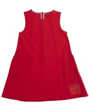 MAX&Co. Sleeveless Crew Neck Dress, Viscose Blend - Red