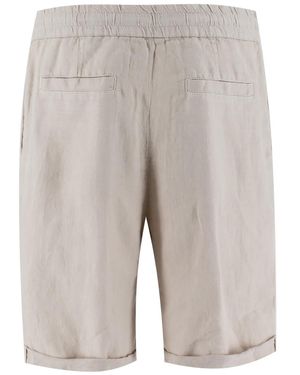 Brunello Cucinelli Luxurious Linen Bermuda Shorts For - Grey