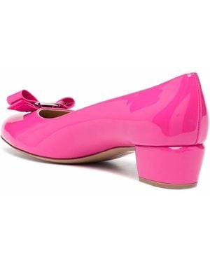 Ferragamo Vara Bow-Detail Court Shoes - Pink