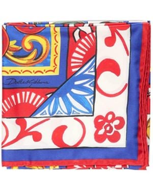 Dolce & Gabbana Silk Twill Scarf - White