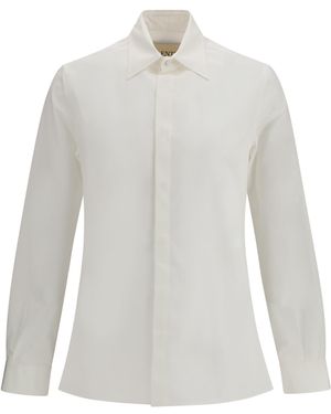 Valentino Rockstud Untitled Cotton Shirt - White