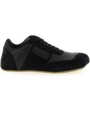 MM6 by Maison Margiela Anatomic Trainers Calfskin Leather - Black