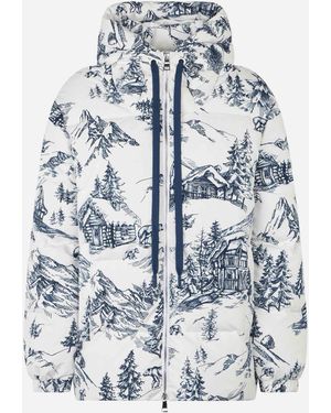 MC2 Saint Barth Geneve Toile De Jouy Hooded Down Jacket - Blue