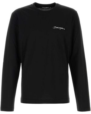 Dolce & Gabbana Cotton T-Shirt - Black