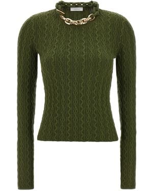 Rabanne Necklace Sweater - Green
