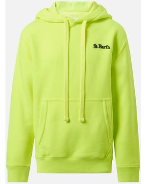 MC2 Saint Barth Cotton Hooded Sweatshirt Oliver With St. Barth Embroidery - Green