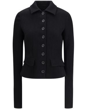 Dolce & Gabbana Single-Breasted Wool Cloth Jacket - Blue