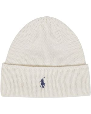Polo Ralph Lauren Cuff Cold Weather Hat - White