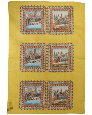 Dolce & Gabbana Silk Printed Shawl Stole Scarf - Yellow