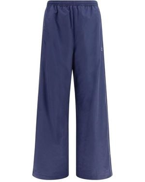 Balenciaga Blue Cotton Athletic Trousers