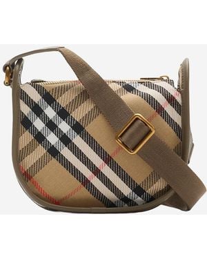 Burberry Messenger B Clip Mini Bag Polyester Shoulder - Brown