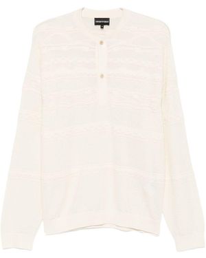 Emporio Armani Cotton Blend Jumper - White