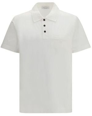 Ferragamo Cotton Polo Shirt - White