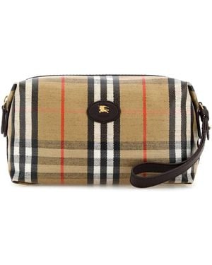 Burberry Burberry Check-Patterned Beauty Case Wallet - Multicolor