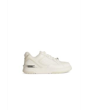 Versace Greca Leather Blend Trainers - White