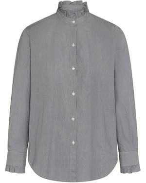 Nili Lotan Striped Cotton Shirt - Grey