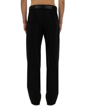 Moschino Wool Trousers Virgin Trousers - Black