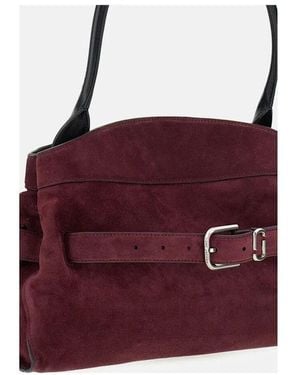 Marc Jacobs Satchel Bag Suede Cow Leather Satchel-Bags - Purple