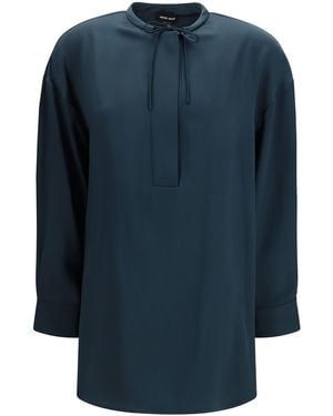 Giorgio Armani Lavallière Blouse - Blue
