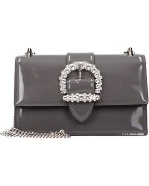Jimmy Choo Leather Shoulder Bag - Grey