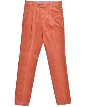 Brunello Cucinelli Rust Relaxed Fit Pants - Red