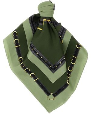 Gucci Silk Scarf - Green