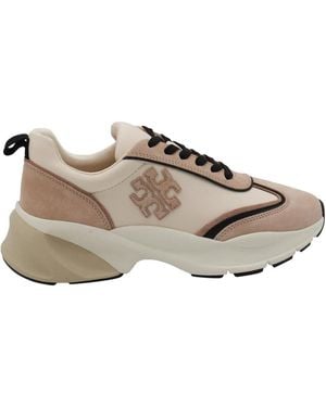 Tory Burch Suede Polyester Trainers - Brown