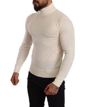 Dolce & Gabbana Cashmere Turtleneck Pullover Jumper Clothing - Natural