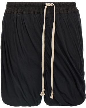 Rick Owens Dbl Long Boxers Bermuda Shorts - Black