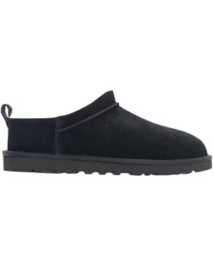 UGG 100% Leather Slide Sandals - Black
