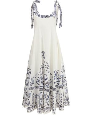 ALÉMAIS Leela Ballet Midi Sundress - White