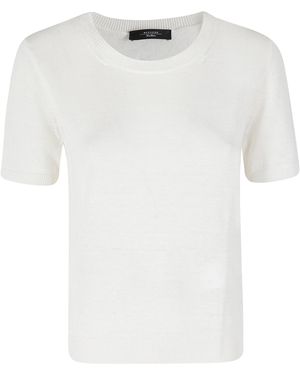 Weekend by Maxmara Pancone Lino T-Shirt - White