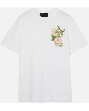 Simone Rocha Rose Banquet Print T-Shirt - White