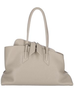 The Attico Medium Handbag La Passeggiata - Natural
