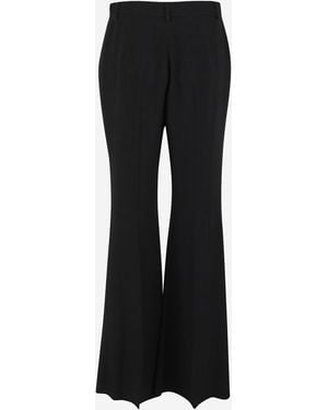 Balenciaga Viscose Flared Trousers Trousers - Black