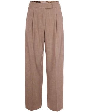 Liu Jo Wide-Leg Biscuit Pants - Brown
