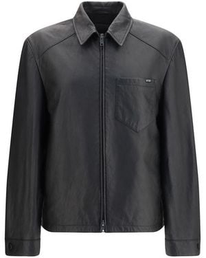 Prada Lamb Ovis Aries Leather Jacket Clothing - Black