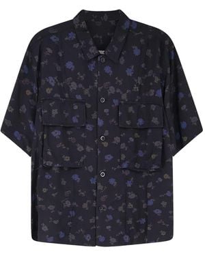 Sacai Shirts Rayon Cotone - Blue