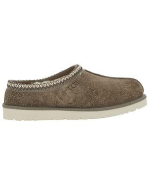 UGG Tasman Shaggy Mule With Slip-On Design - Gray