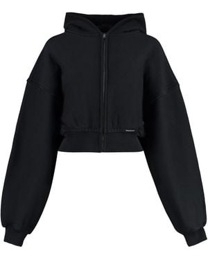 T By Alexander Wang Full Zip Hoodie - Black