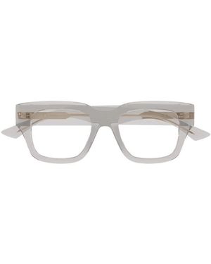 Bottega Veneta Eyeglasses Square Full Rim, Transparent Frame And Clear Demo Lens Bv1361O010 - Grey