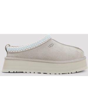 UGG Tazz Ii Slippers Suede Leather Mutton Eva Shoe - White