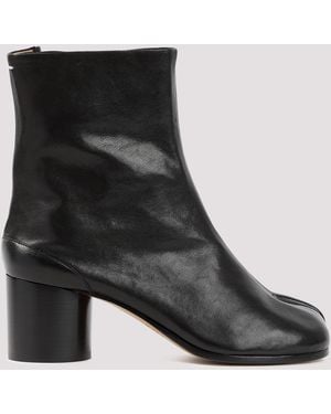 Maison Margiela Leather Tabi Boots - Black