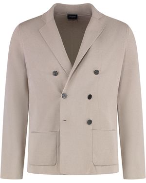 Drumohr Knitted Cotton Blazer Suit & Dinner Jackets - Natural
