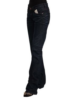 Ermanno Scervino Chic Dark Mid Waist Jeans - Black
