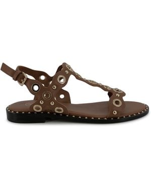Ash Pop Leather Sandals - Brown
