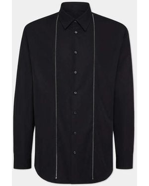 DSquared² Dsquared2 Zip-Trimmed Shirt - Blue