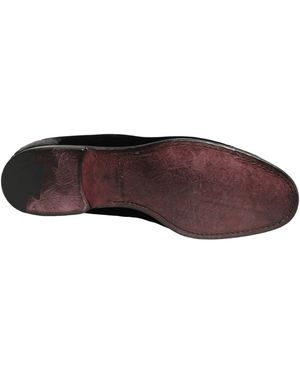 Dolce & Gabbana Velvet Loafers Formal Dress Shoes Cotton Viscose - Brown