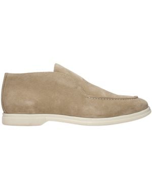 Eleventy Leather Ankle Boots - Natural