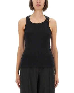 Jean Paul Gaultier Tank Top With Piercing - Black